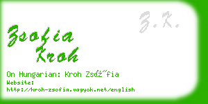 zsofia kroh business card